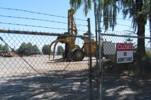 The machinery at Hambleton Bros. Lumber Co. sits idle after a company closure. The waterfront site is being considered for future commercial development. A sawmill has been located at 335 S. "A" St., Washougal, for six decades.