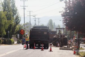 Construction crews began a project on state Route 500 in Camas last week that will include adding 12 sidewalk ramps to meet current Americans with Disabilities Act standards, and removing old pavement and laying new asphalt. Completion is scheduled for September.