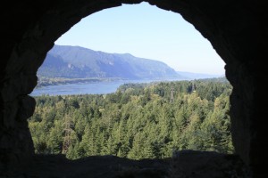 When you live mere minutes from the picturesque Columbia River Gorge, it's sometimes easy to forget the gems located within this naturally beautiful area.  Beacon Rock State Park is one of those gems.  Located at milepost 35 on Highway 14 heading east, the 4,650 acre park includes camping opportunities and 20 miles of roads and trails for hiking.  One of the most popular of those trails is the Beacon Rock Trail, which leads visitors to the top of the 848-foot basalt column that formed the cone of an ancient volcano.  Panoramic views of the Gorge from the trail (above) are breathtaking.