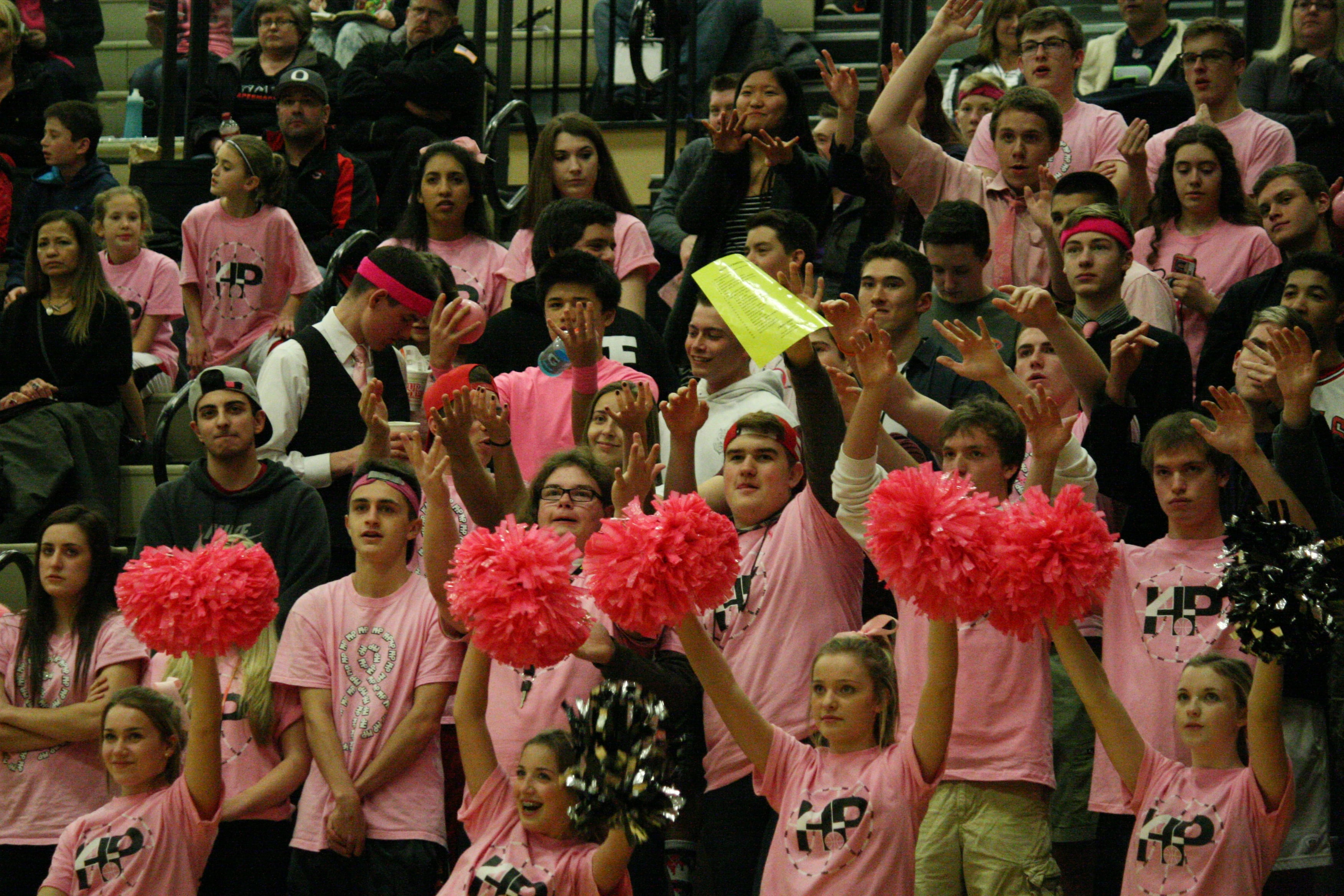 Camas crowd during a free throw.