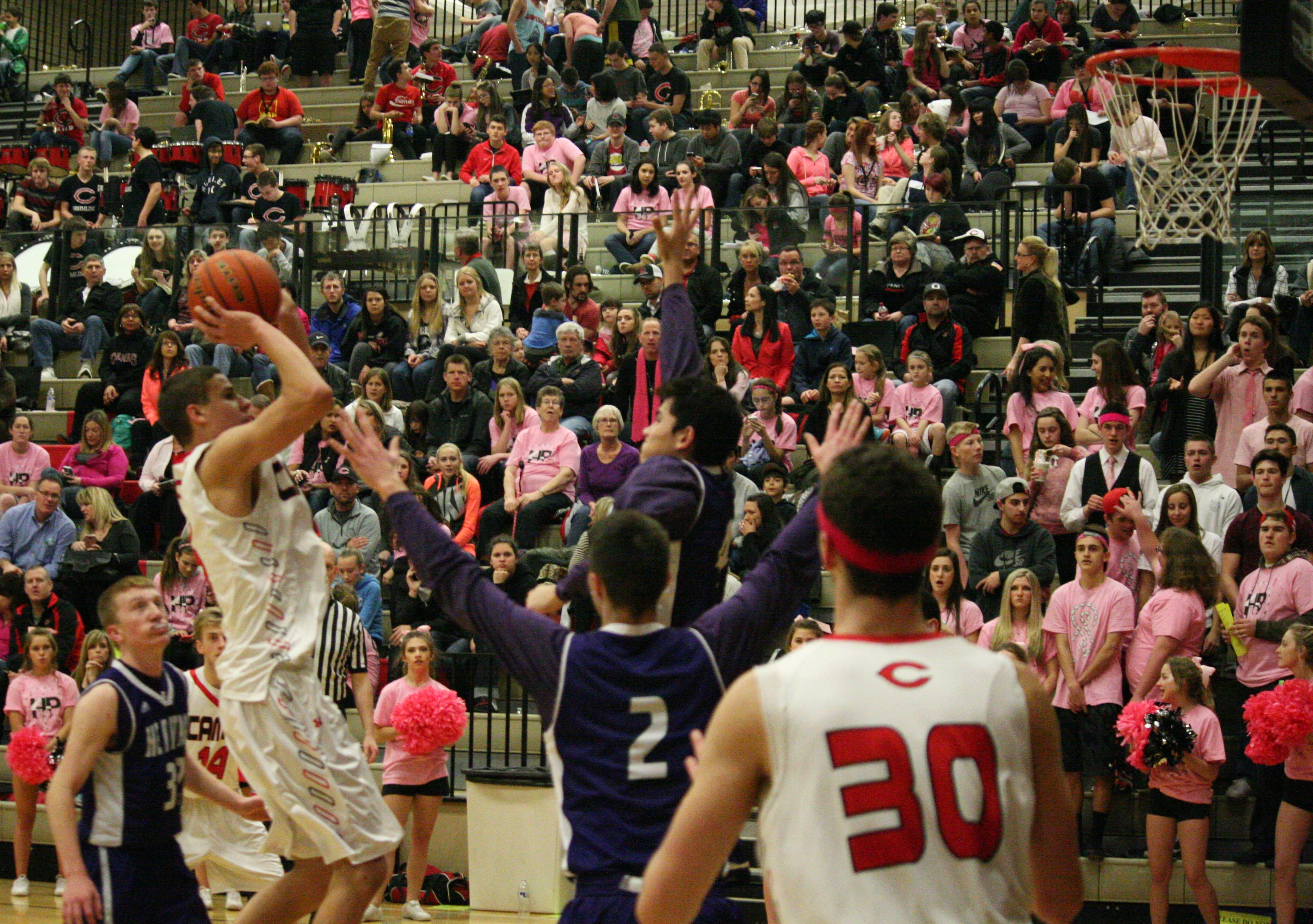 Jordan Anderson drains a shot.