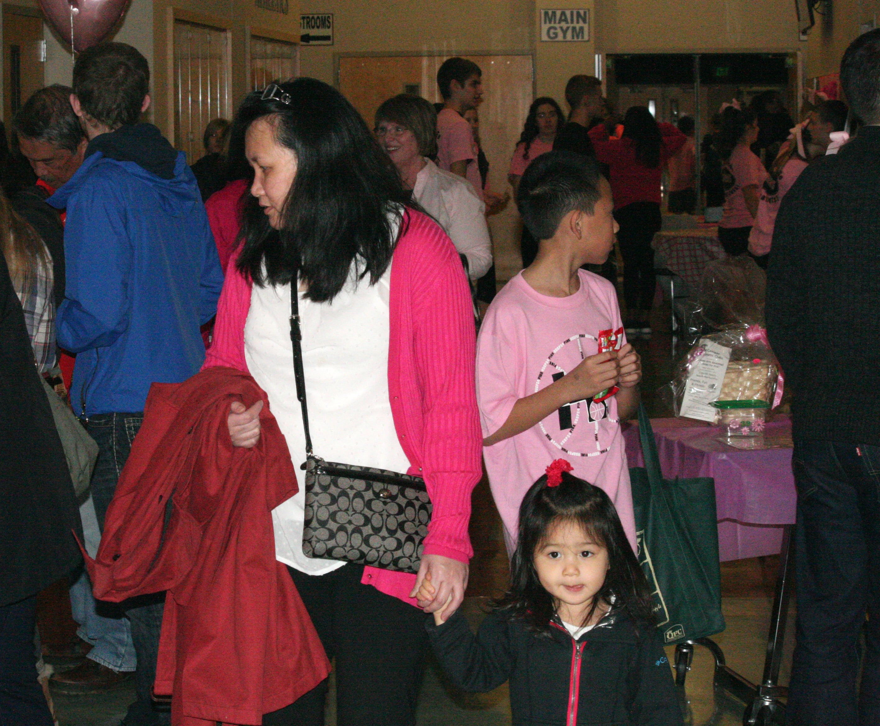 Hoops For Pink fundraiser.