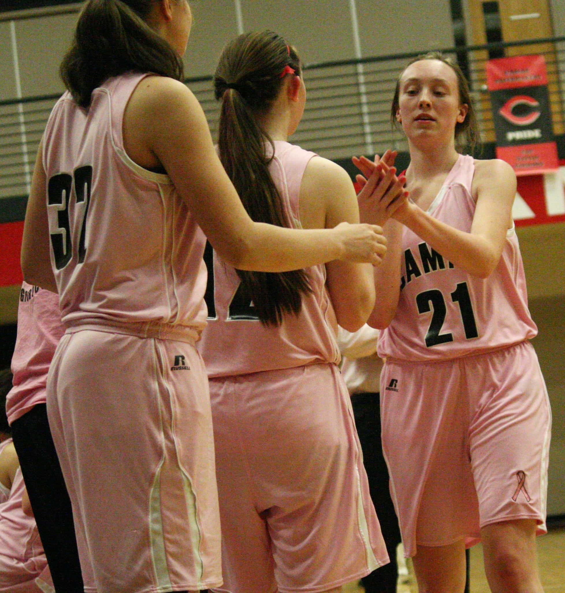High fives from the bench.