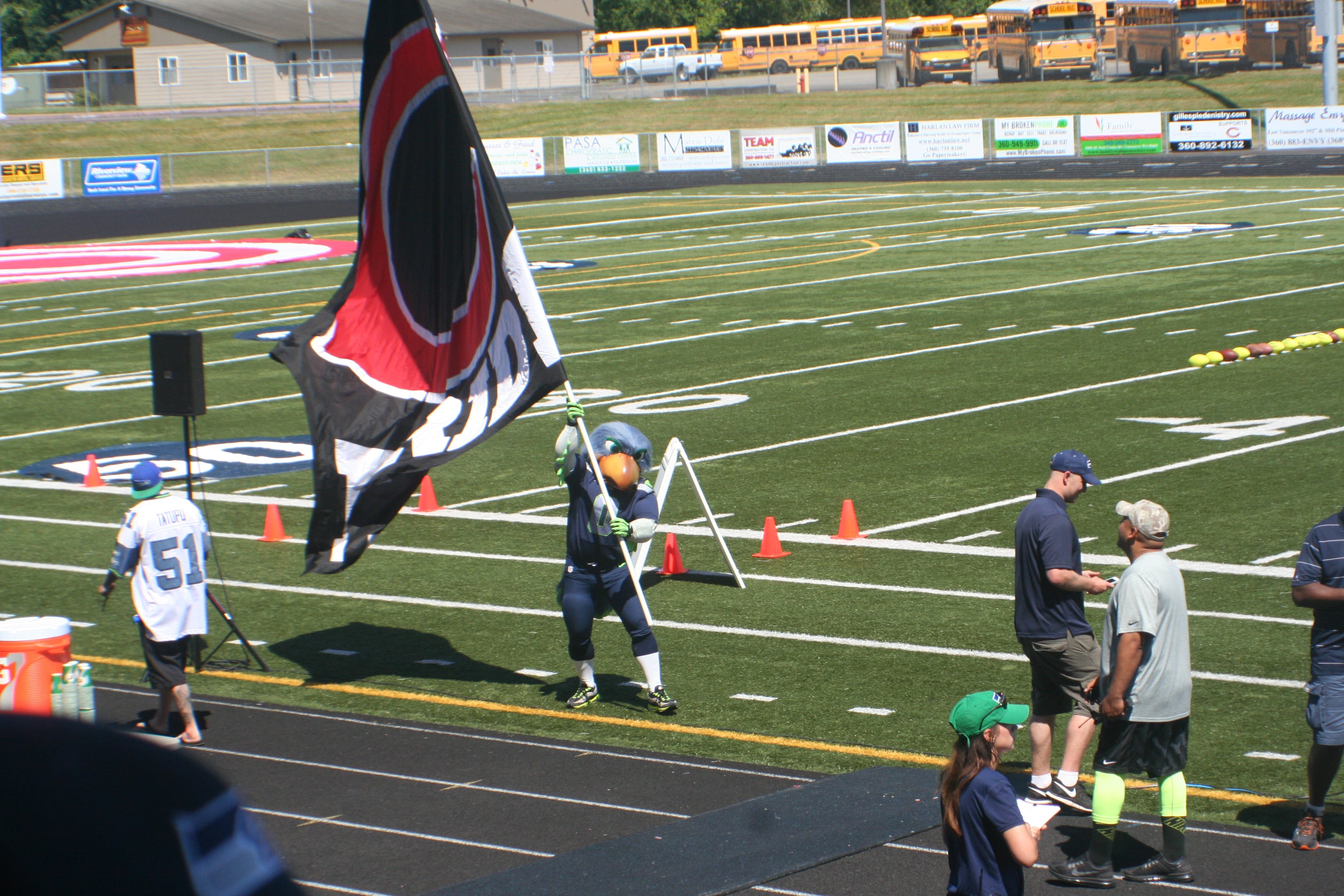 Seattle Seahawks Play 60 Family Fest at Doc Harris Stadium, in Camas.