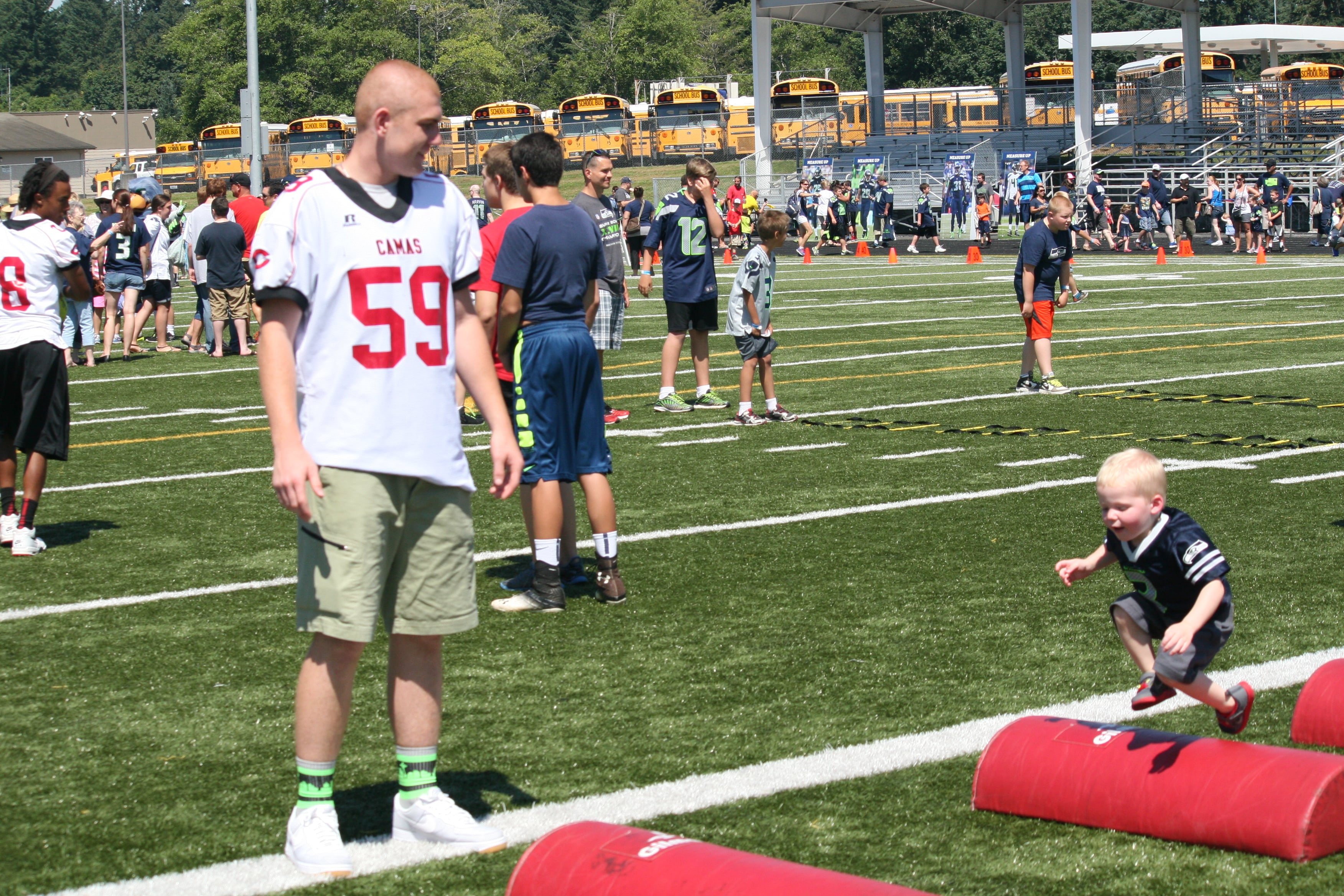 Seattle Seahawks Play 60 Family Fest at Doc Harris Stadium, in Camas.