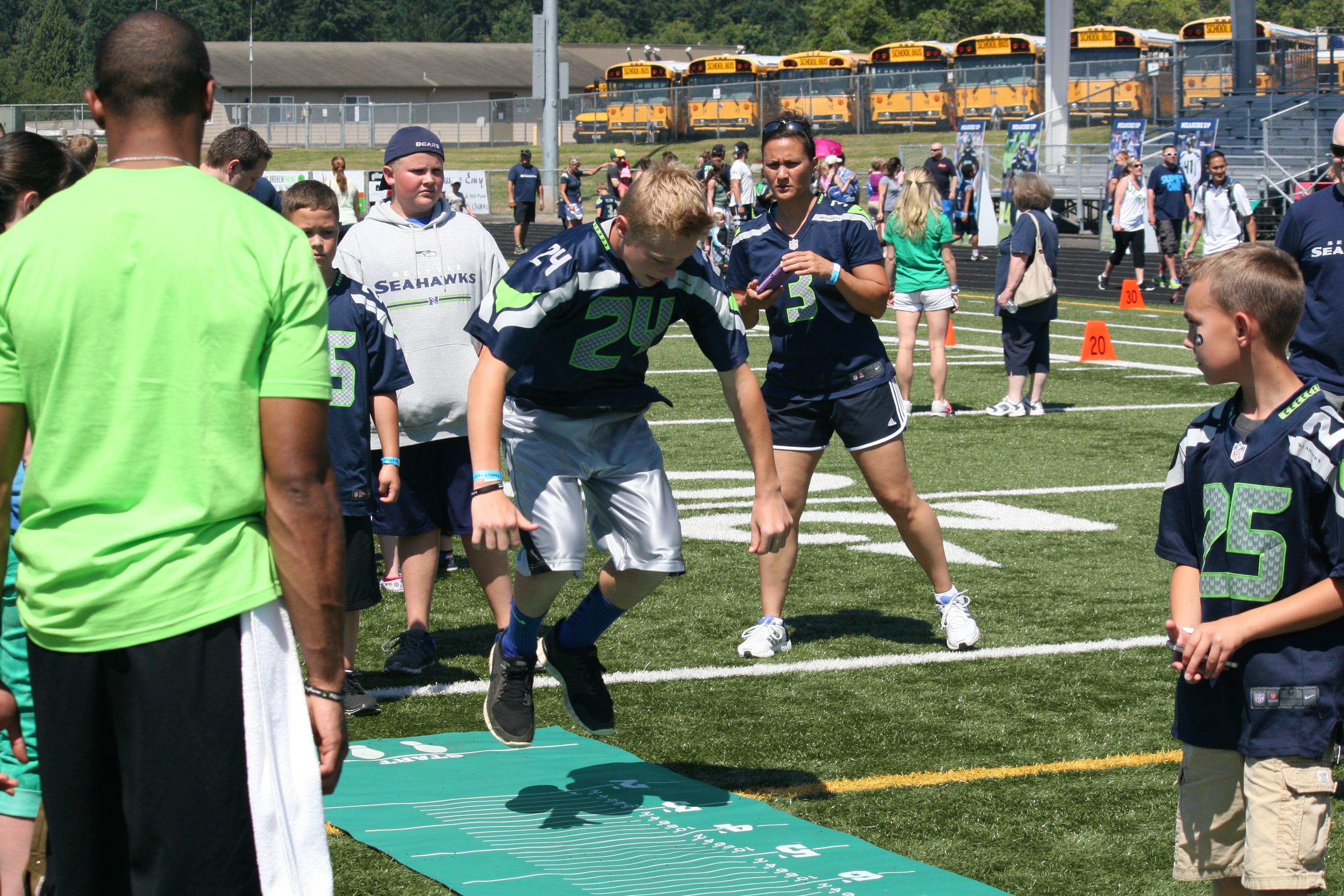 Seattle Seahawks Play 60 Family Fest at Doc Harris Stadium, in Camas.