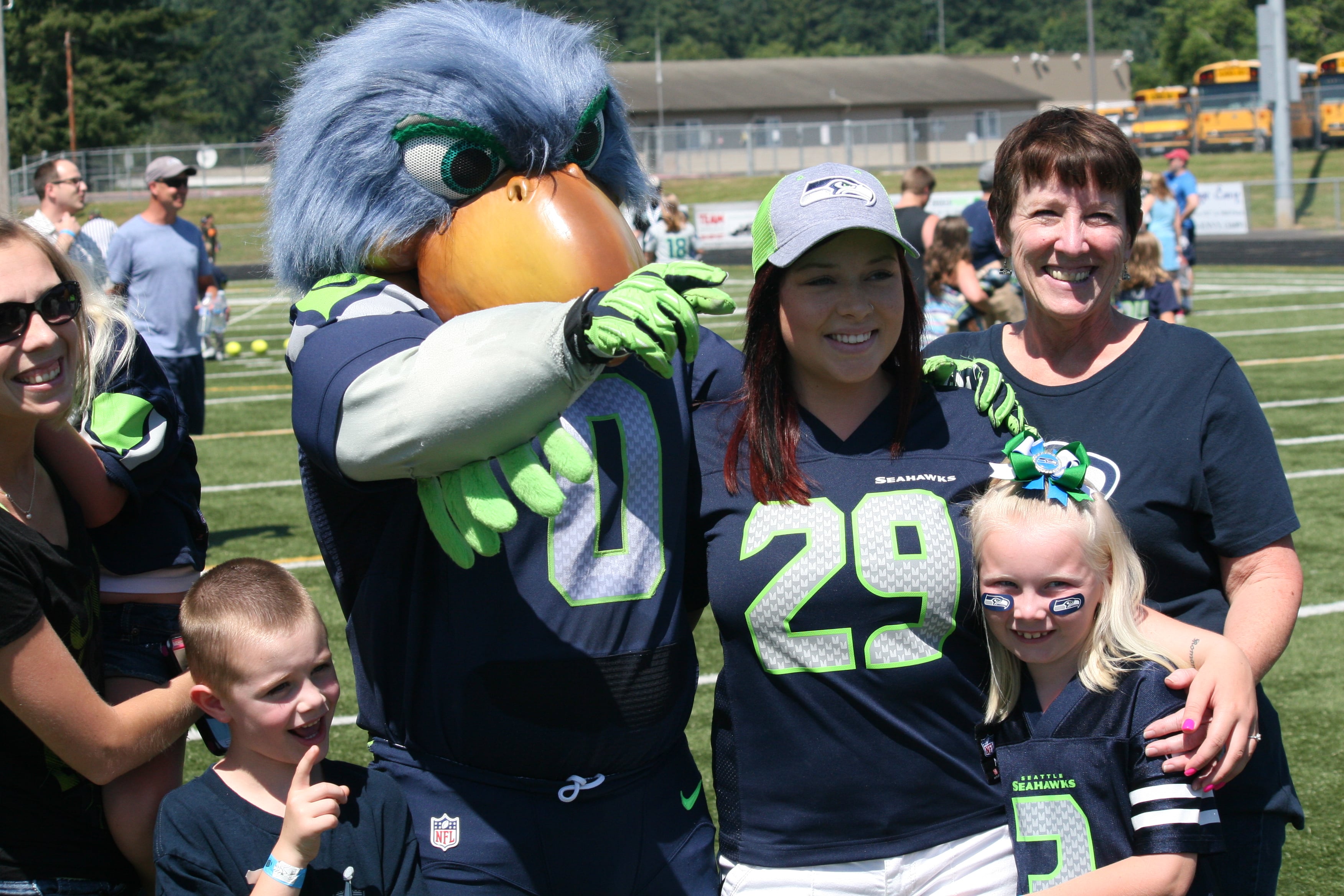 Seattle Seahawks Play 60 Family Fest at Doc Harris Stadium, in Camas.