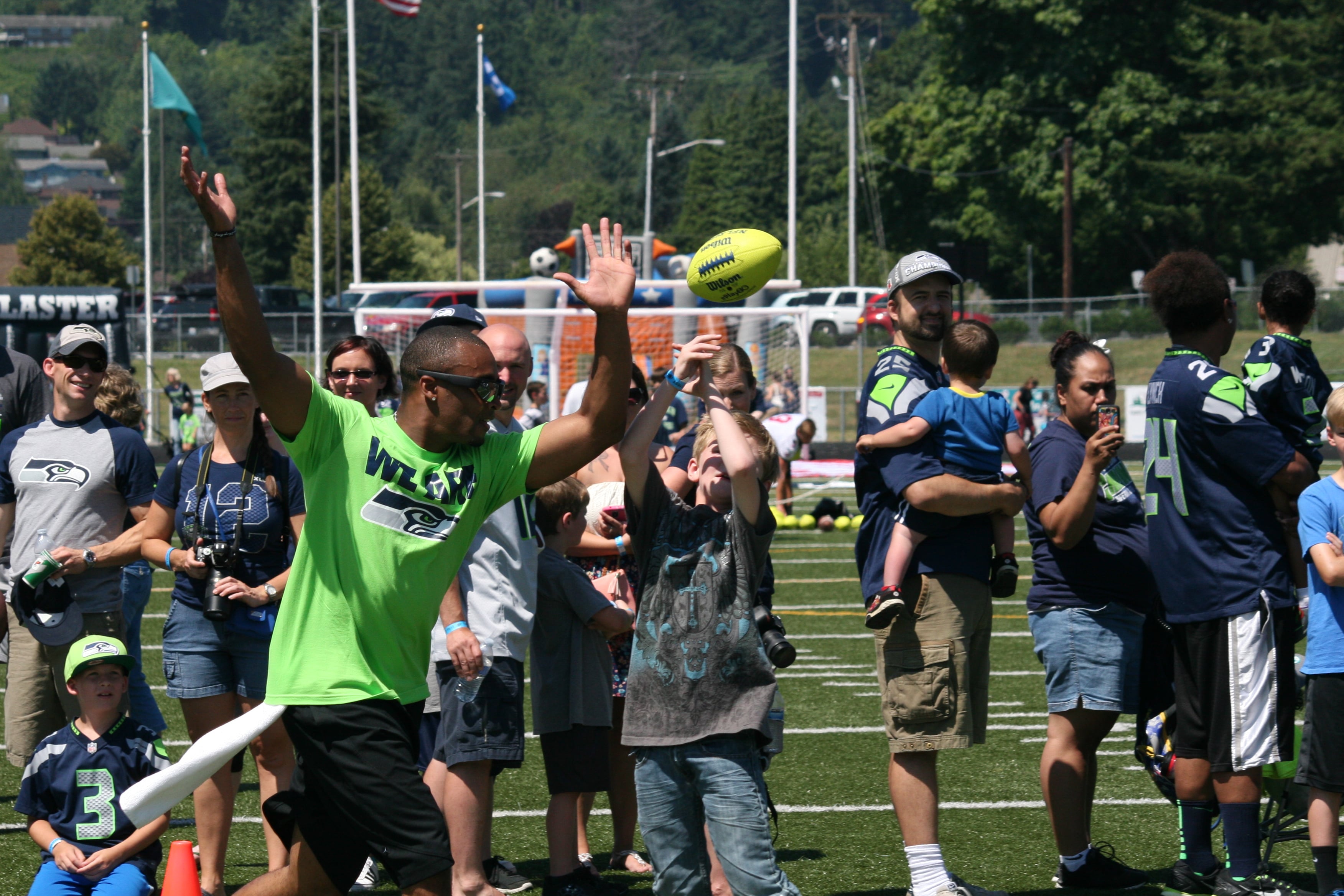 Seattle Seahawks Play 60 Family Fest at Doc Harris Stadium, in Camas.