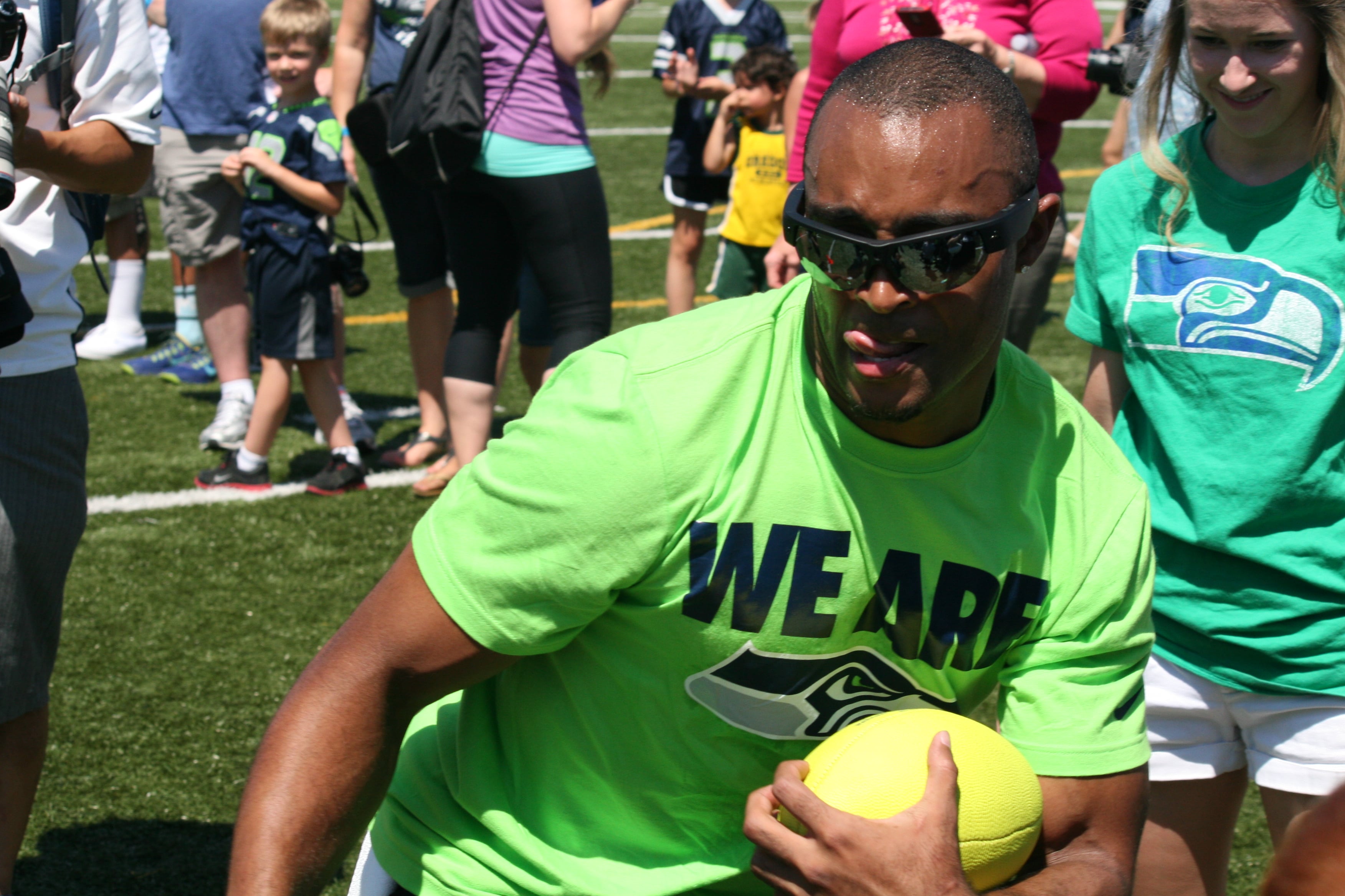 Seattle Seahawks Play 60 Family Fest at Doc Harris Stadium, in Camas.
