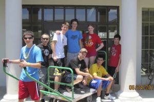 Several local residents recently spent a week in Pass Christian, Miss., providing community service to residents still recovering from the effects of Hurricane Katrina. Participants included (standing left to right) Lucas Nicacio, Robert Nicacio, Ethan Starkey, Juan Velez, Anna Kellog and Samuel Nicacio, and (sitting left to right) Tim Beilcke and Michael Roberts. Bill Thorbecke is not pictured. The C-W Rotary and Interact Club members provided services including landscaping and cleaning.