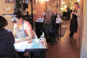 Pam Moran provides a shellac manicure at Urban Style Salon and Day Spa. Services at the downtown Camas business also include pedicures, haircuts and coloring, waxing and skincare treatments. Urban Style owner Rebecca Trimble offers wine and painting classes for adults, and fruit juice and painting instruction for children in a studio upstairs.
