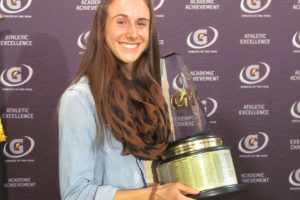 Camas High School junior Alexa Efraimson has been named the 2013-14 Gatorade National Girls Cross Country Runner of the Year. A presentation at CHS Thursday morning, involved 2012 Olympian Molly Huddle.