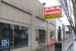 The former AAA Pawn store site, at 1834 Main St., in downtown Washougal, will become the second location for Amnesia Brewing. Crews from R & H Construction are demolishing the interior of the 5,500-square foot space.