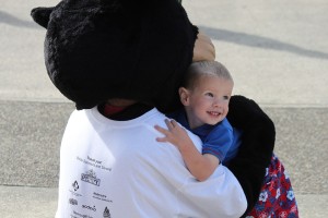 The Stride's youngest participants enjoyed getting to know the WHS Panther mascot.