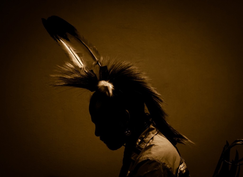 At a well-attended gathering of local tribes at Clark College in November 2013, a lone dancer is an "echo of the past."