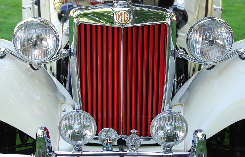 This MG image was snapped  by Sherry Brookshire at a classic car show last year. It will be featured in "The Call of the Open Road," exhibit.