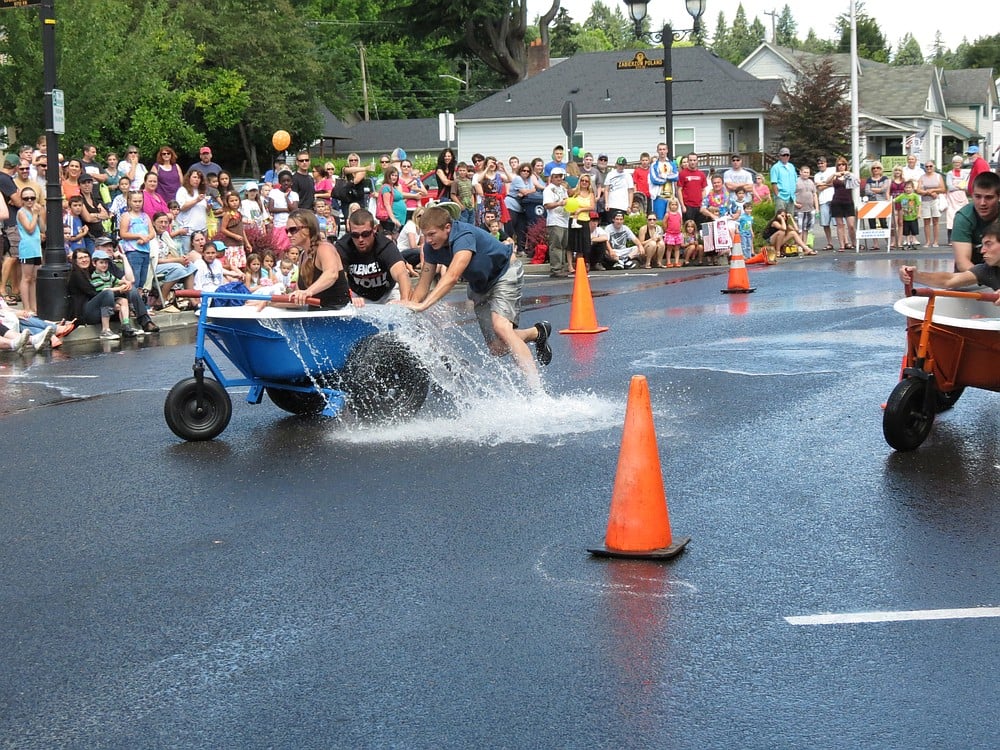 The Bathtub Bandits won all four bathtub race heats to capture the first place trophy.