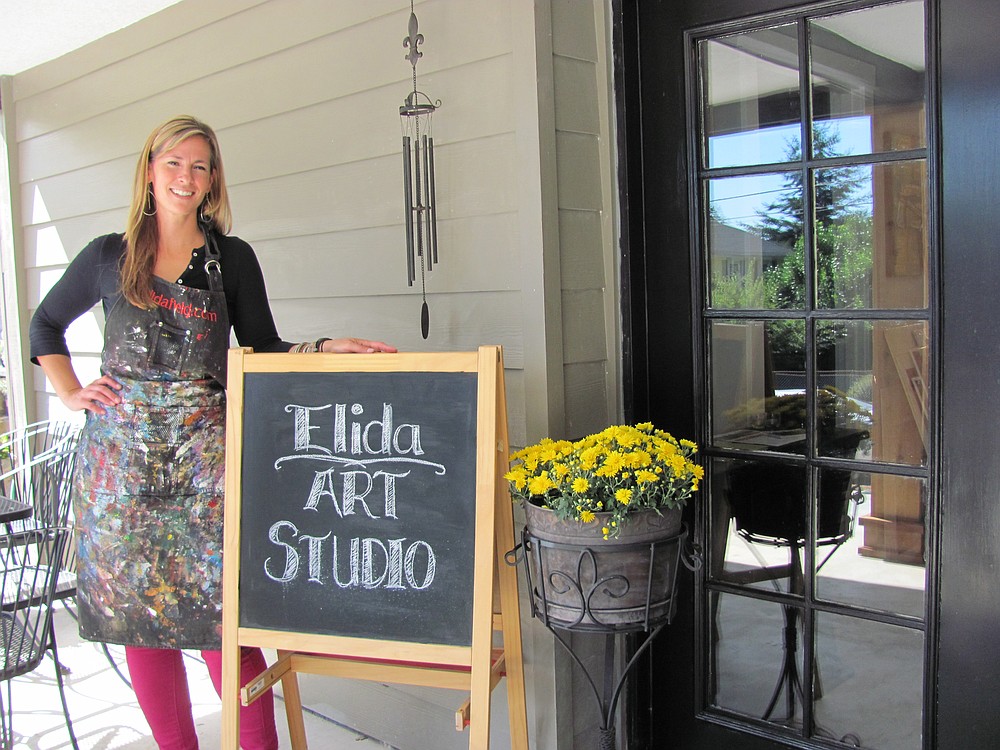 Field and her family spent several months remodeling a vintage Camas home on the corner of Sixth Avenue and Garfield Street. She has long dreamed of having a dedicated studio in her home. "It's the best of both worlds," she said. "I can come down and be alone to paint late at night or early in the morning, but still be here if the kids need me."