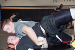 Matt Wilson (top) is one of three wrestling captains for Washougal. With 23 freshmen in the program, the Panthers are turning inexperience into opportunity.