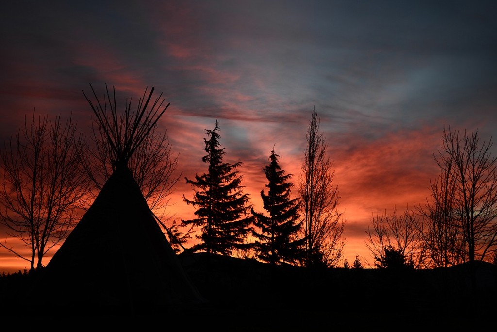 A teepee graces the yard of Irish and husband Larry Keister. They jokingly refer to it as their "retirement home."