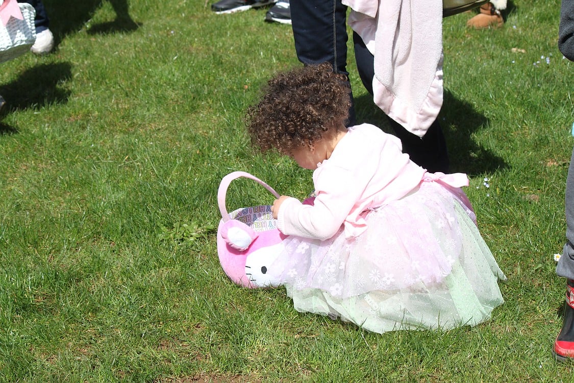 Youngsters scrambled for Easter eggs as part of the annual hunt at Crown Park in Camas, which has been a tradition in the community for nearly 20 years.