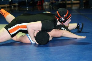 Washougal's Katelyn Purkeypyle pins Mountain View's Madelyn Weyer to win the 190-pound Clark County championship Saturday, at Mountain View High School.