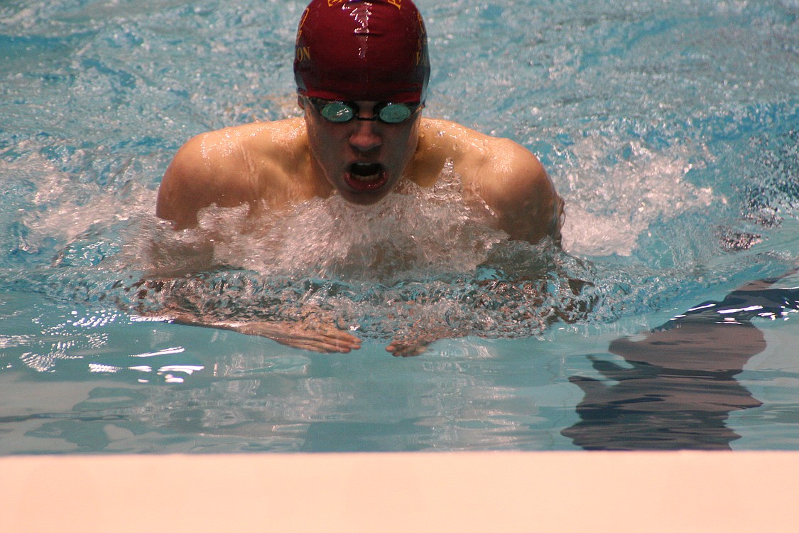 Jaron Hamlik took third in the 200 individual medley.