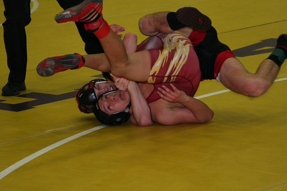Tyler Weiss wrapped up third place at 135 pounds for Camas High School.