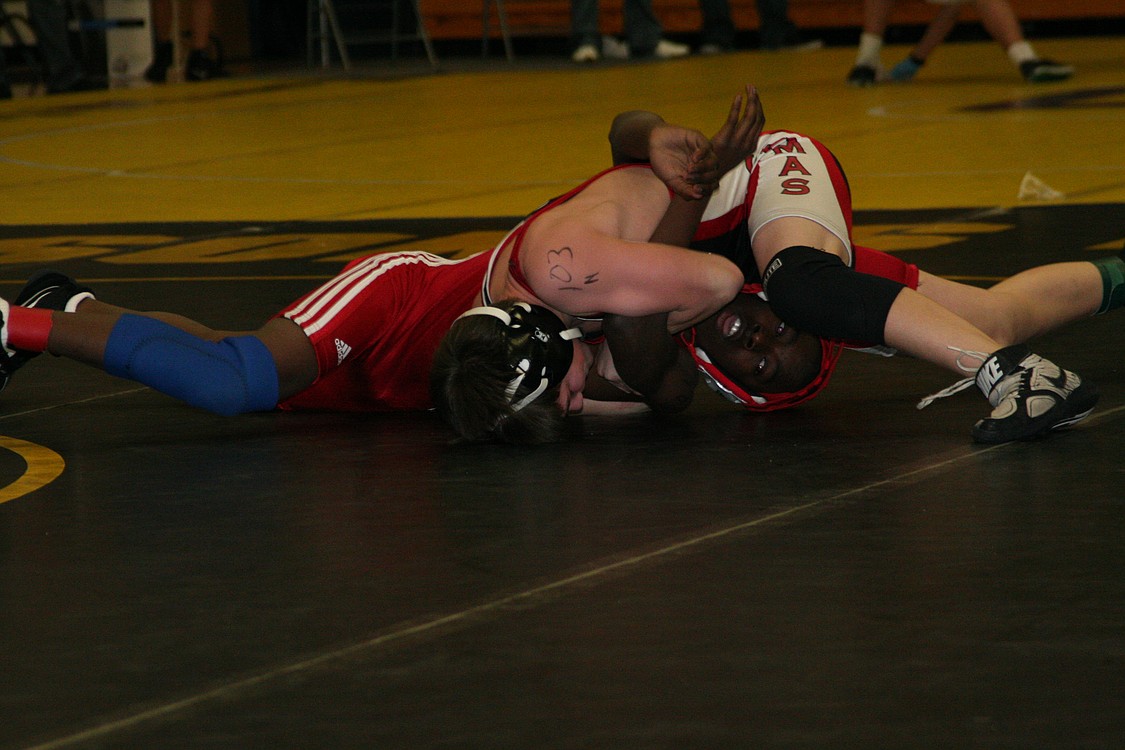 Tye Lommason finished fifth place at 103 pounds for Camas High School.