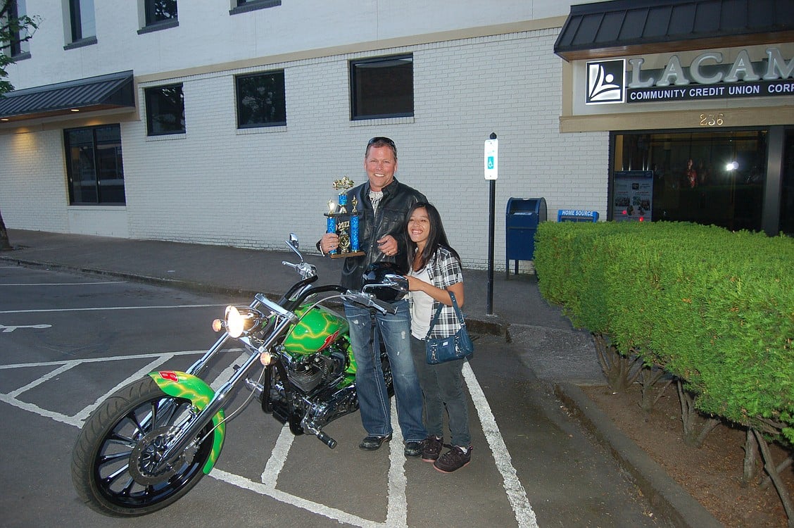 This 2008 Big Dog Mastiff/Custom won for "Best Bike" during the Camas Car Show on Friday, July 1. It is owned by Kevin Haugen of Camas.