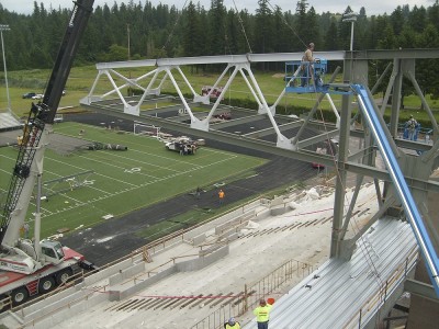 Doc Harris Stadium construction, July 20, 2010