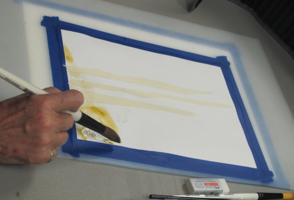 Students at a Place to Paint work on different techniques during the two hour watercolor class. Beginners are welcome.                                