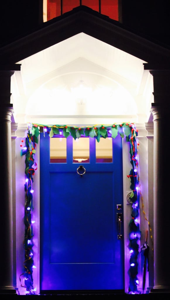 After the Shanahan's purchased the 1923 Mill Manager's House at Fifth Avenue and Garfield Street in 2014, painting the front door blue was one of the first decisions they made. The hue, pantone blithe 17-4336, provides a vibrant pop of color against the Dutch Colonial home's white exterior. While all of the house's windows are double-hung and original, the exterior doors are new replicas of the originals.