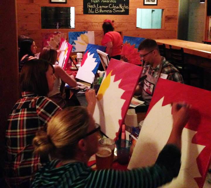 Participants explore their creative side during the 