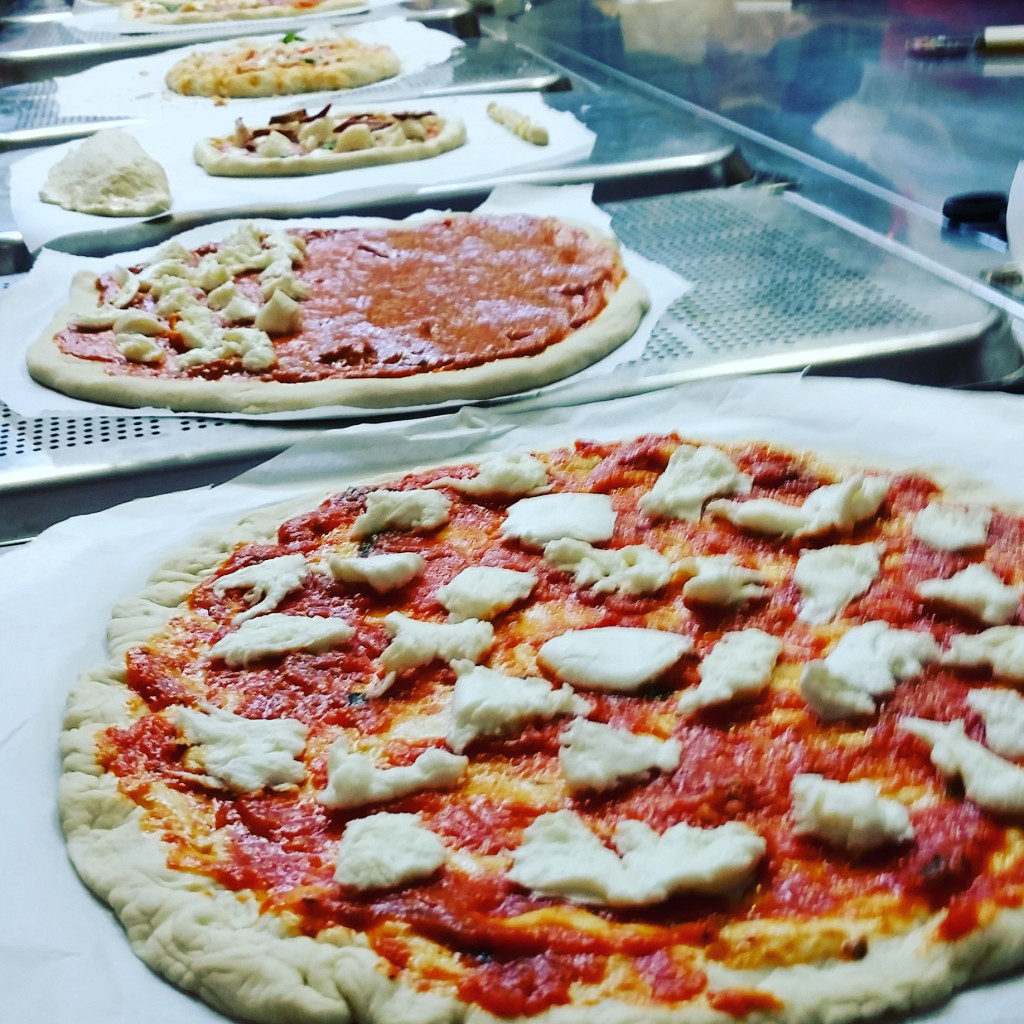 Angie Jonason made this pizza in her Breads of Italy class. The dough was made by scratch, along with the sauce. 