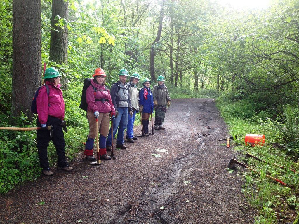 Volunteers participated in a work party earlier this year at Round Lake.