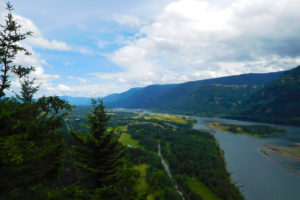 The summit of Beacon Rock features this expansive view upriver toward Bonneville Dam. (Post-Record file photo)