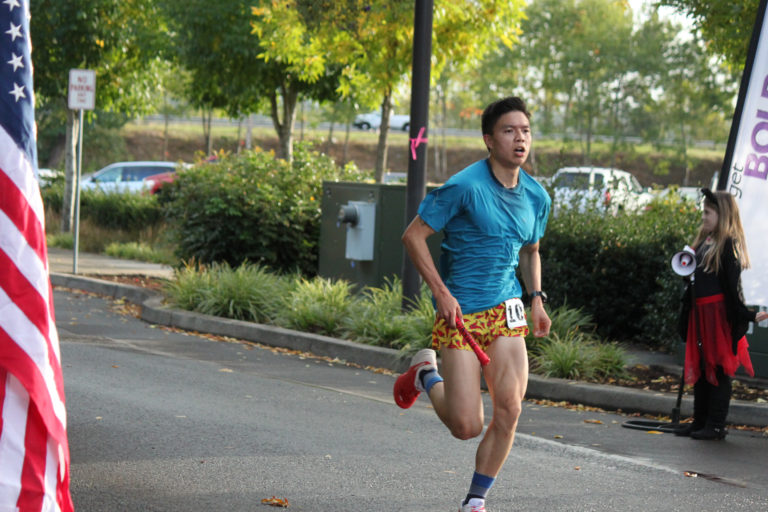 Taking home the $150 prize as the fastest team was Joe Dudman, Anthony Lee (pictured above) and Gary Daubenspeck, who completed the relay in 56 minutes, 54 seconds.