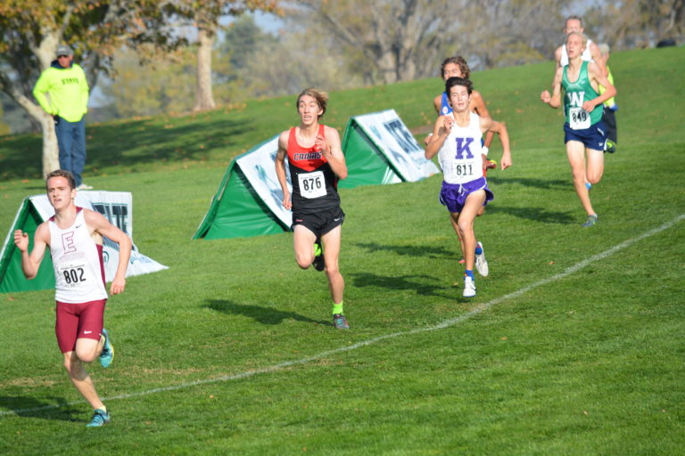 Daniel Maton earned eighth place for Camas in the 4A boys state championship race.