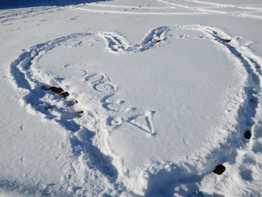 After several "snow days" without much snow, local kids were happy to see enough in the lower elevations to play in.