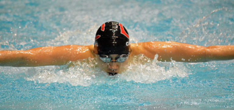 Jaden Kim claimed second place for Camas in the 4A state 100 butterfly.