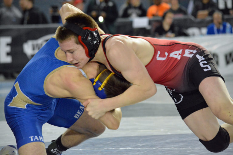 Tanner Craig took eighth place for Camas in the 4A state 126-pound bracket at the Tacoma Dome Saturday.