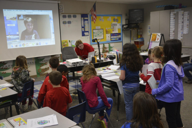 Zylus chats with classmates at Cape Horn-Skye Elementary every Friday via FaceTime.