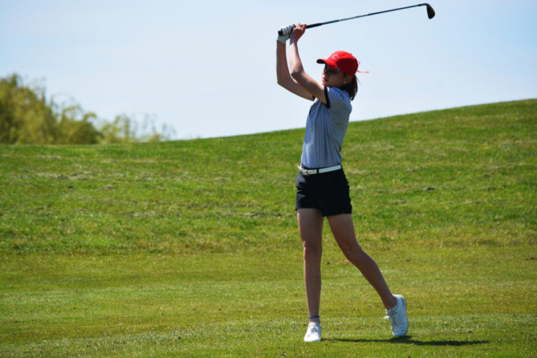 Hailey Oster shot the best final round of 75 to secure second place at the district tournament.