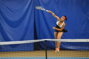Hannah Gianan made it to the state championship match for the fourth time in her Camas High School career May 27, at the Columbia Basin Racquet Club in Richland. She added another second place singles medal to the doubles titles she won as a sophomore and a freshman.
