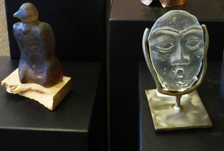 Some of Lillian Pitt&#039;s most recent works are made from the mediums of cast glass and fused glass.