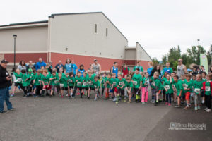 Students toe the line for one of the many grade-level races at the Student Stride for Education. Full results are posted online at www.washougalschoolsfoundation.org/stride/. (Photo courtesy of Derico Photography)
