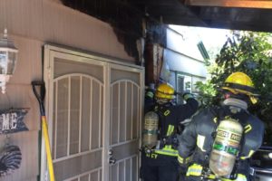 (Photo contributed by the Camas-Washougal Fire Department.)
Firefighters contained and knocked down a house fire in the 2100 block of Northeast Everett Street, in Camas, Saturday morning. The residents escaped unharmed. 