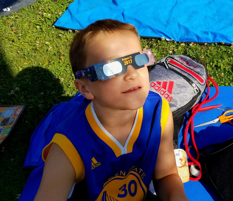 Eclipse viewers young and old came out to the Camas Public Library to view Mother Nature's rare display. The last total eclipse was in 1979.