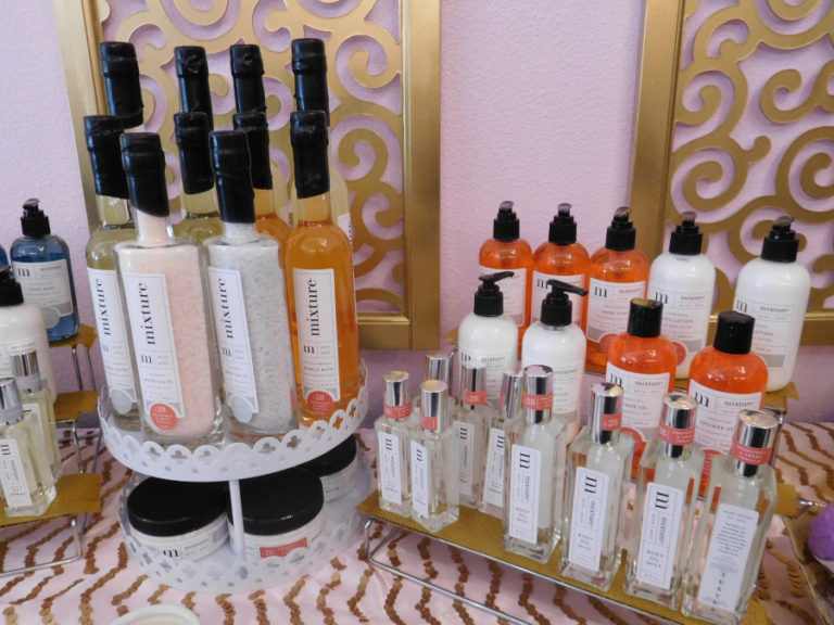 Bath salts, shower gels, room sprays and candles are available in a variety of scents at Camas Beauty Bar &amp; Boutique.
